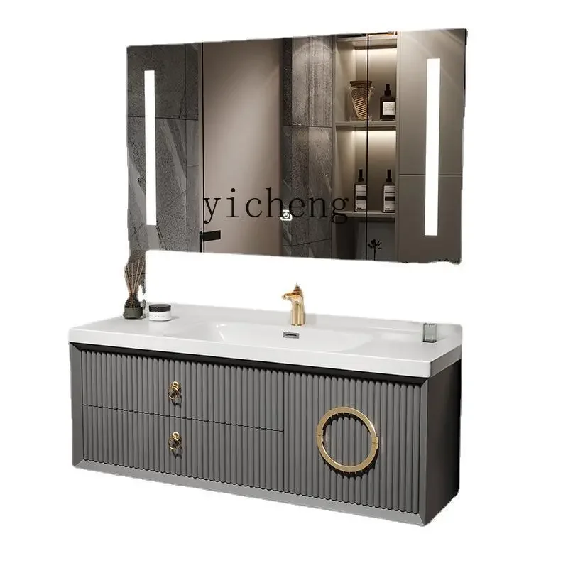 

XL Ceramic Whole Washbin Bathroom Cabinet Combination Oak Cabinet Washstand Wash Face and Wash Hands Basin Cabinet
