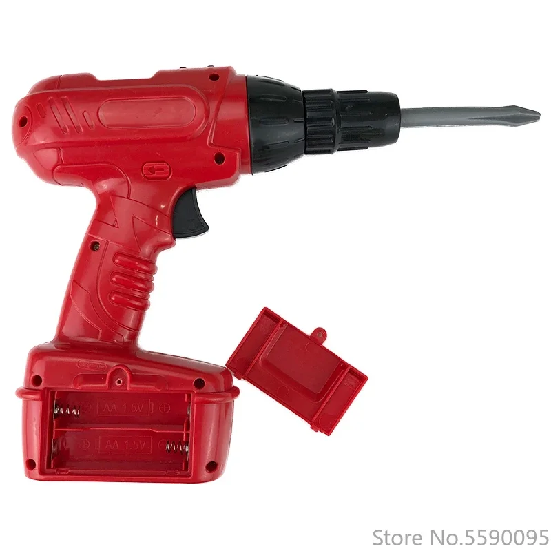 Tools Toys Electric Drill BO Simulation Screw Driver Kids Power Repair Tools Kits Children Pretend Play Sets Gift Toys for Boys 5