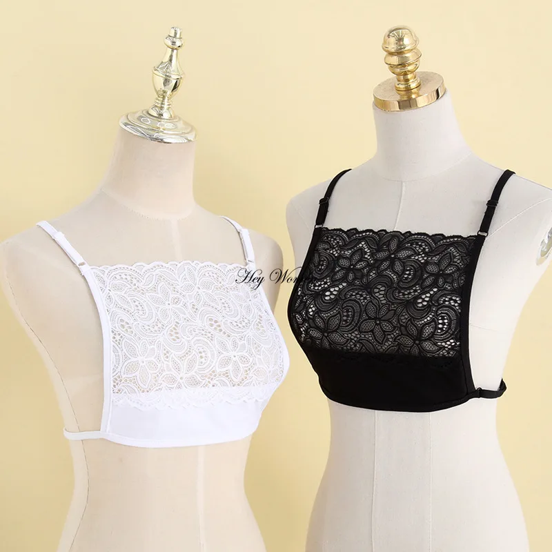Women lingerie bra Women's Lace Cleavage Cover Breathable Invisible Camisole Bras Wrap Chest Strapless Anti Peep Tops