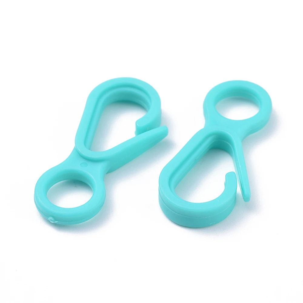 PandaHall 50/500 Stück Kunststoff-Karabinerhaken, Auslöseclips für Schlüsselanhänger, Schlüsselringe, Armbänder, DIY-Schmuckherstellung – Detail 1