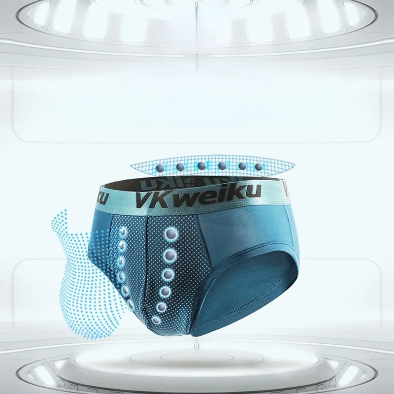 Men Magnetic Therapy Boxers Energetic Panties Physical Underwear Enlarge Health Care Underpant Short Tourmaline Prostate Chasity 3