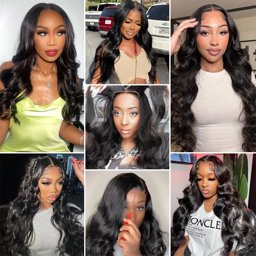 Wear and Go Glueless Wigs Human Hair Body Wave 200% Density 5X5 HD Pre Cut Lace Closure Wigs for Women Pre Plucked Airy Cap