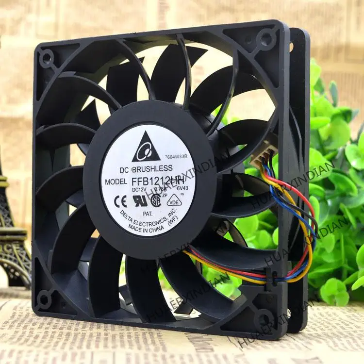 

New FFB1212HH 12CM 12V 0.78A 4PWM 12025 Cooling Fan Assembly Kit