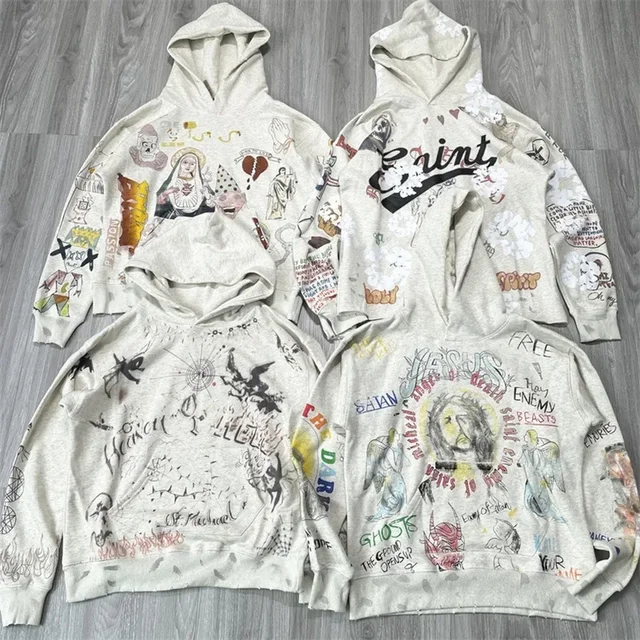 2024SS Saint Michael Hoodies Men Women 1:1 Best Quality Oversized 