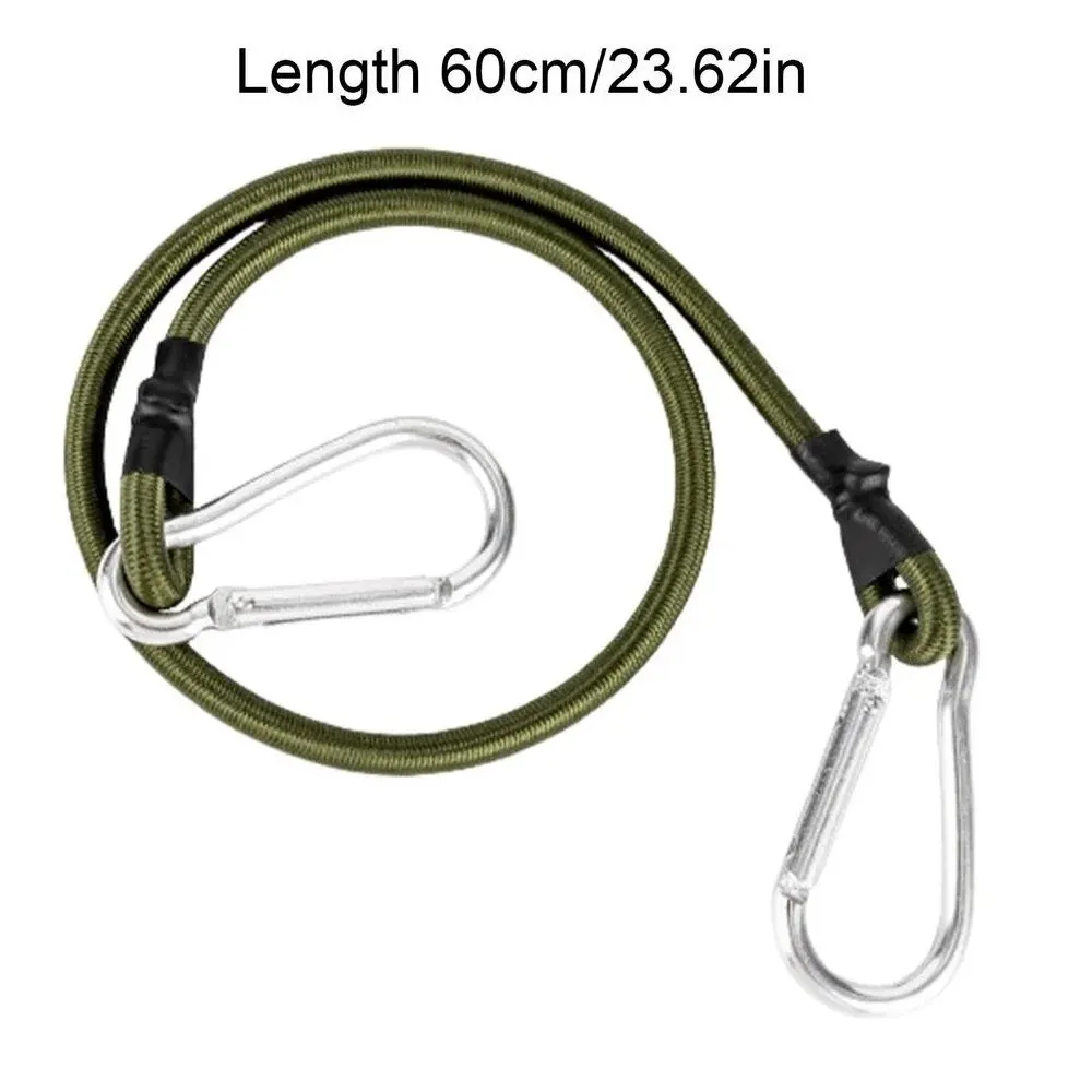Durable Outdoor Elastic Tie Strap with Carabiner Hooks