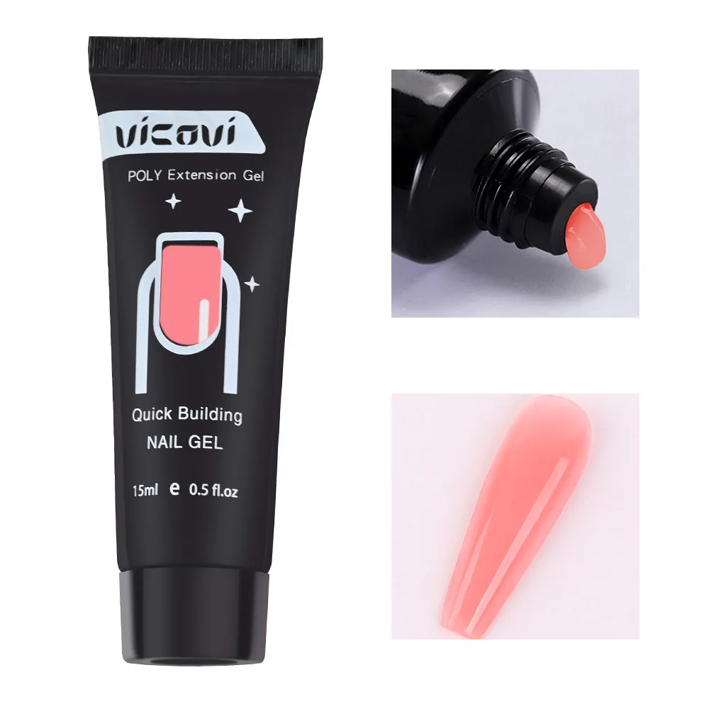 15ml Poly Acrylic Gel Nail Art Extension Quick Building Gum Transparent Jelly Manicure Model Coating Tools Polymer Gift#Y028#