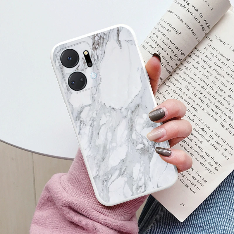 Marble Stone Texture Protective Silicone Case - Fashionable Back Cover