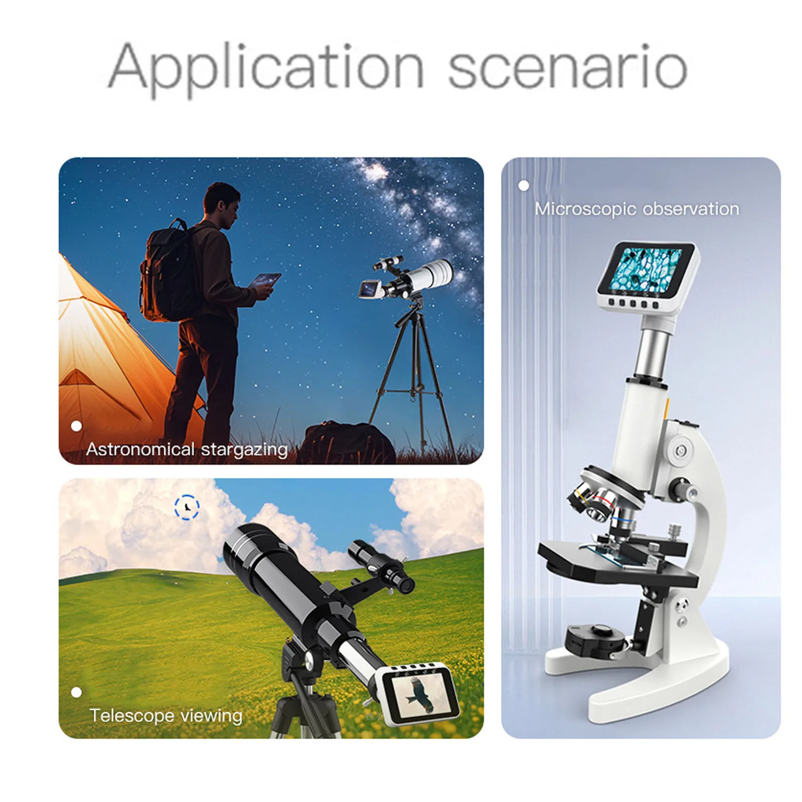 WiFi Electronic Eyepiece Adjustable Angle WiFi Telescope Camera Eyepiece Portable 1080P Video Recording for Astrophotography