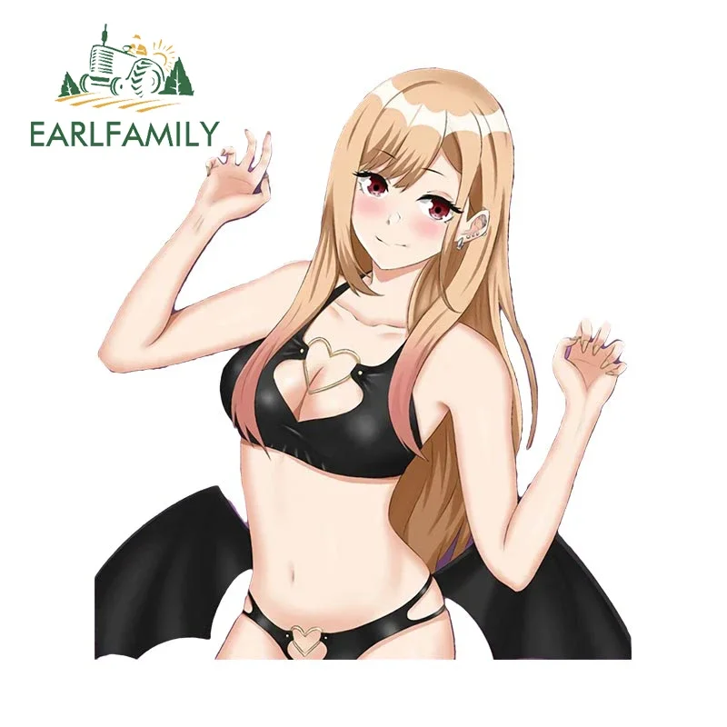 

EARLFAMILY 13cm x 11.8cm for My Dress-Up Darling Kitagawa Marin Car Sticker Waterproof Laptop Decal Car Goods Vinyl Decoration