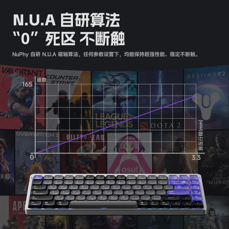 NuPhy AIR75HE（POM Jade版） NuPhy Air75 HE Magnetic Switch Gaming Keyboard