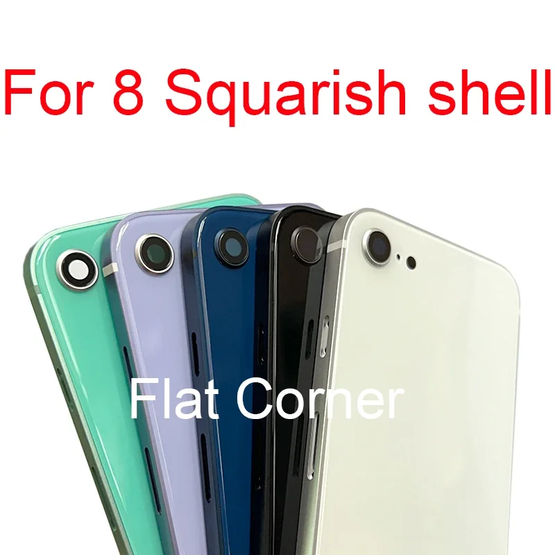 Square Full Assembly Back Middle Frame For For iPhone 8 SE 2020 SE2 2nd Chassis Full Housing Assembly Battery Cover With Flex 2