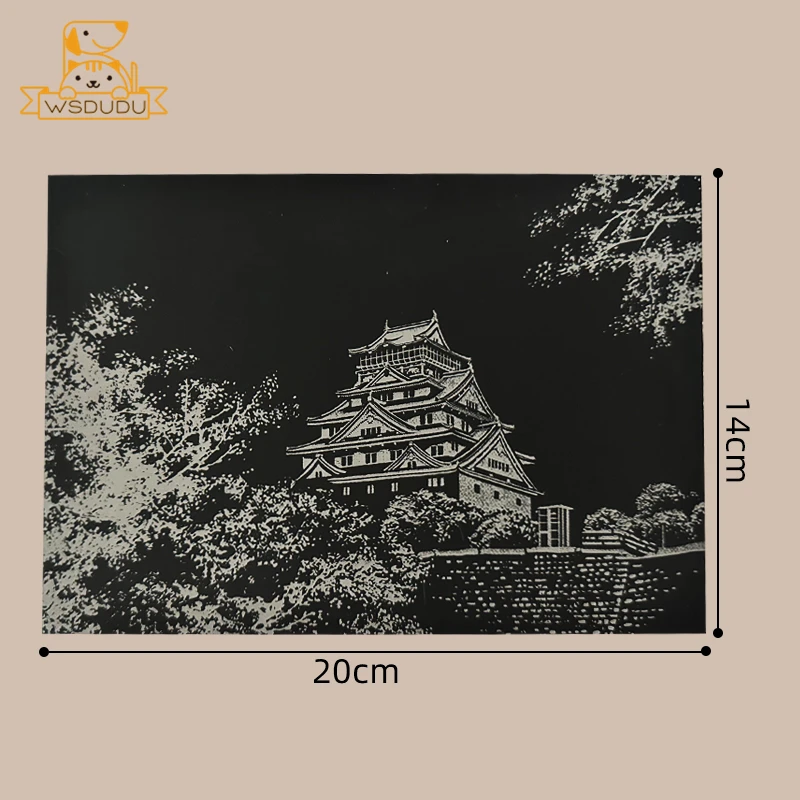 8장 스크래치 아트 엽서 세계 랜드마크 도시 야경 스타일러스 포함 여행 테마 DIY 공예 성인 어린이 선물 페인팅 장난감