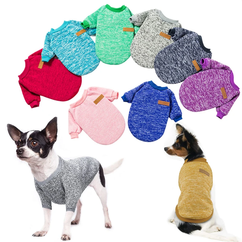 Dog Clothes For Small Dogs Soft Pet Dog Sweater Clothing For Cat Winter Chihuahua Clothes Classic Pet Outfit Hoodies