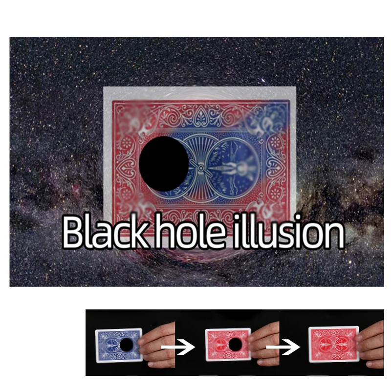 BluetoRedColorChangingBlackHoleMagicTricksCardVanishingClose