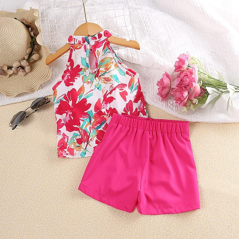 Girls' Floral Top & Shorts Set 2
