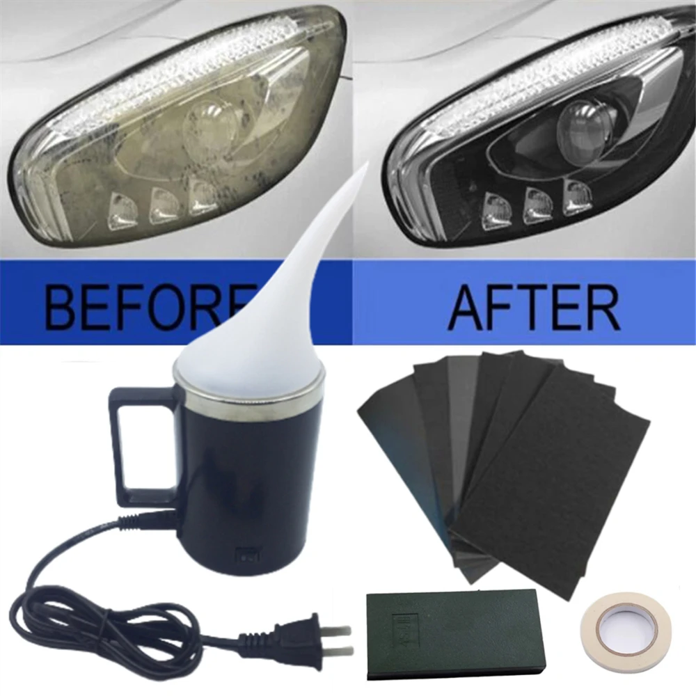 Headlight Repair Restoration Kit Car Headlight Steamer 220v Eu Plug Polymer Steam Set Headlight