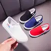 Children Board Boys Girls Baby White Flats Sneakers Solid Color Kids Simple Breathable Non-slip Shoes 1