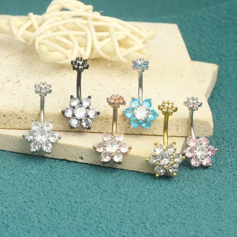 Crystal Belly Button Ring Bat Fox Navel Piercing Heart Devil Belly Ring Snake Belly Button Piercing Ombligo Lot Body Jewelry