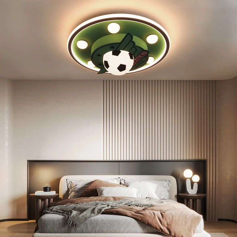 Современная потолочная Светодиодная лампа BERTH, креативный декор в виде мультяшного футбольного мяча, Детский Светильник для дома, детской спальни