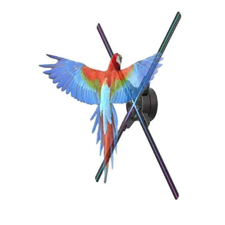 

Four Blades 47cm Naked Eyes Indoor LED Fan 3D Holographic Projector Advertising Holographic Fan Display