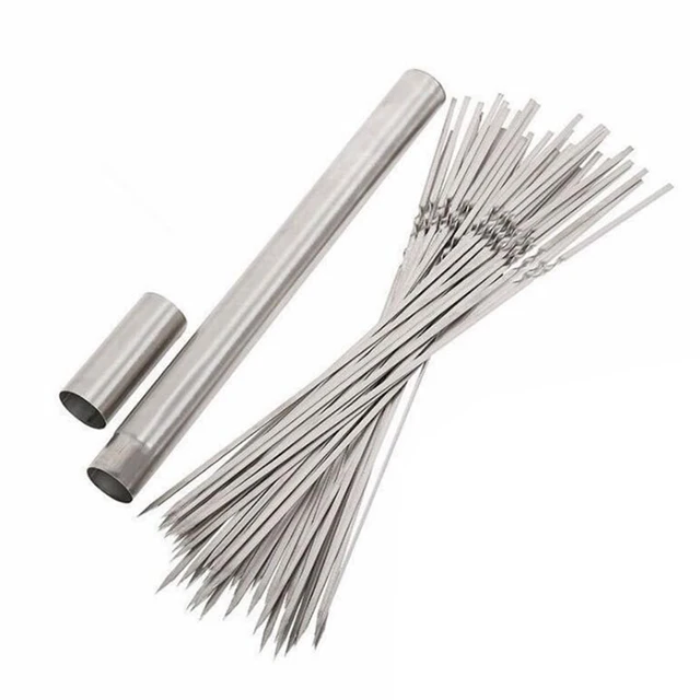 20Db Lapos Grillezés Nyárs Hordozható Nyársa - Image 4