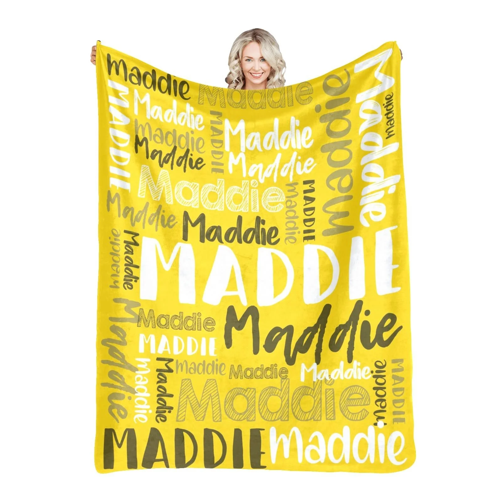 Personalized Flannel Baby Blanket - 30 Color Options, Custom Name, Monochrome Fleece Gift