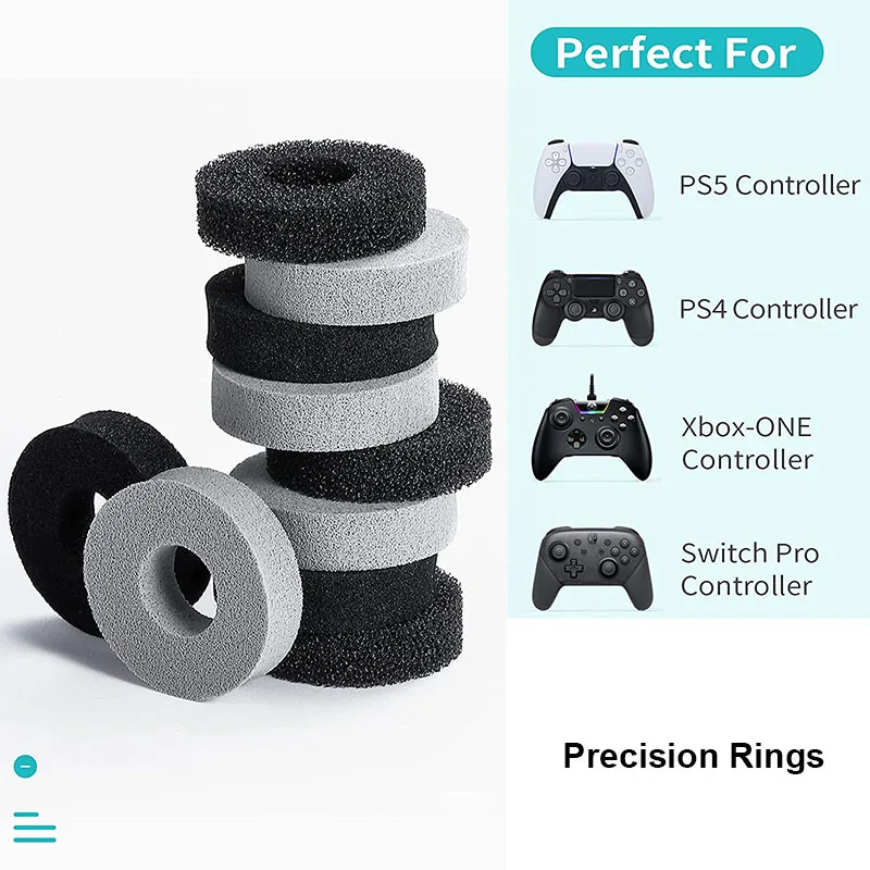 For PS5 Precision Rings Thumbstick Adjustment Analog Stick Aim Assist Motion for Switch Pro PS4 for XBox One Controller