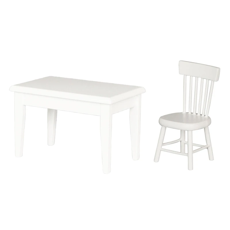 

1:12 Simulation Table/Chair Wooden Furniture House Model Scene for Play Layout T