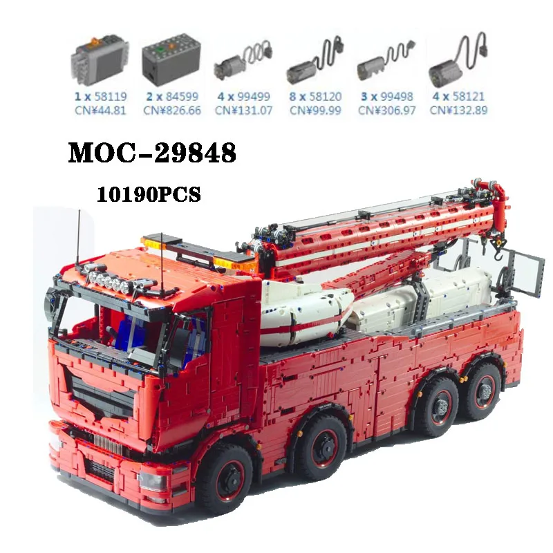 

Classic MOC-29848 Building Block 8X8 Obstacle Truck Assembly 10190PCS Parts Model Adult and Children Puzzle Education Toy Gift