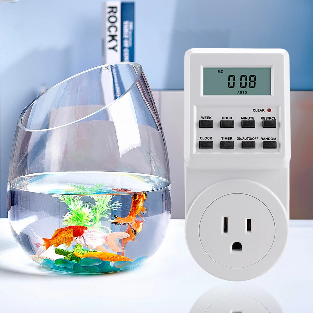 Outlet Timer 12/24 Hours Cyclic Timer Lamp Switch Electronic Digital Power Socket EU UK AU US Plug Programmable Timing Socket 3