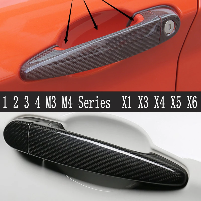 

For BMW 1 2 3 4 M3 M4 X1 X3 X4 X5 X6 Serie F20 F22 F30 F32 F82 Real carbon fiber Auto outer door handle cover Dry Carbon Handle