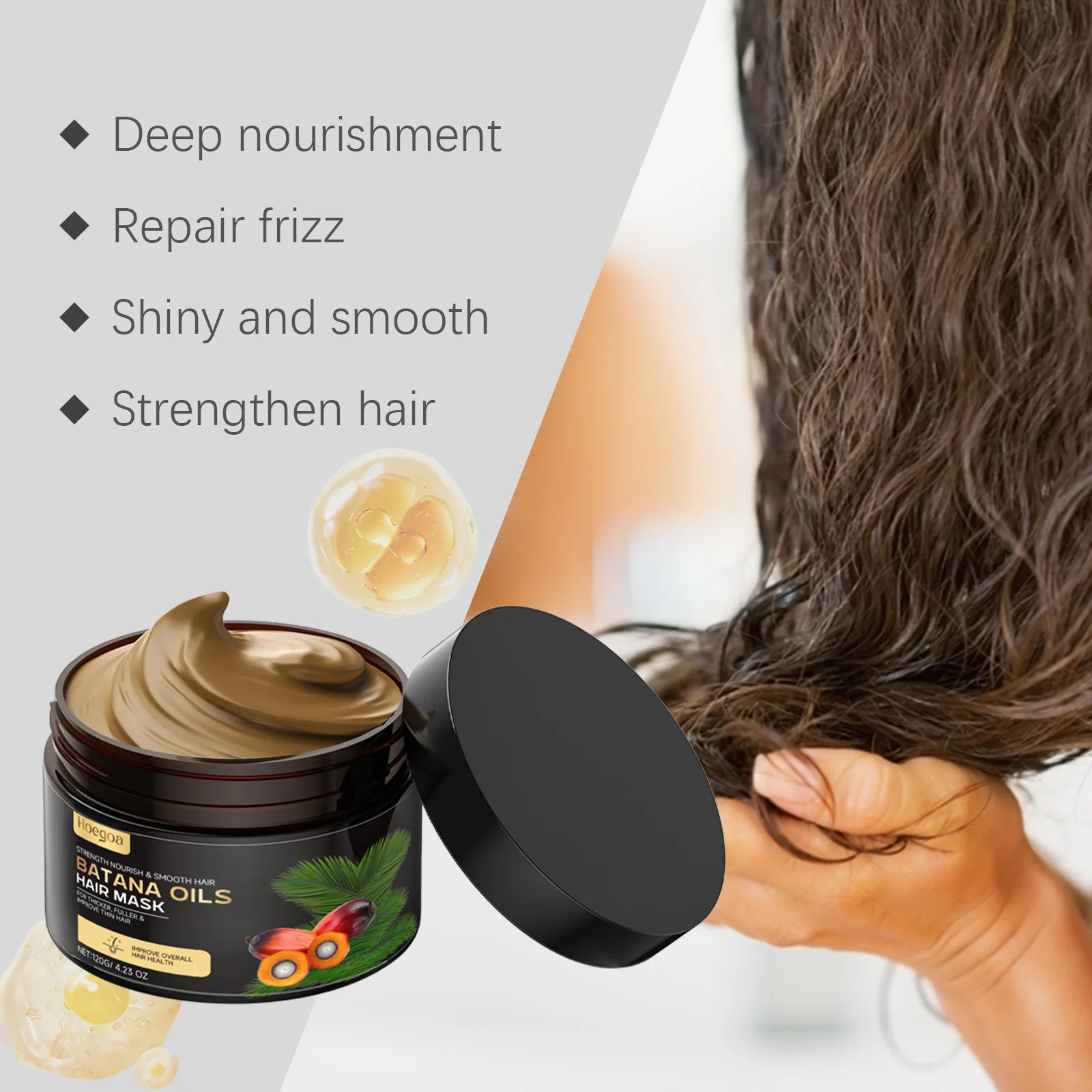 Pure Organic Hair Mask Batana Oil Hair Growth Oil Natural Treatment Nourishing Reduce Loss Anti-Breakage