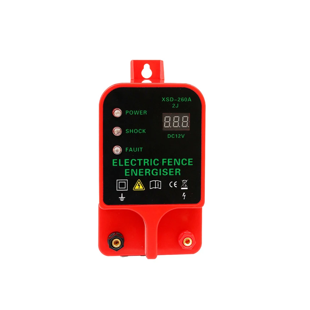 Electric Fence Energizer 10KM LCD Livestock Alarm Voltage Display