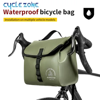 Borsa da manubrio per bicicletta Borsa per tubo anteriore per deposito bici di grande capacità Borsa per sedile posteriore per bicicletta Accessori per ciclismo per bagagliaio per bici