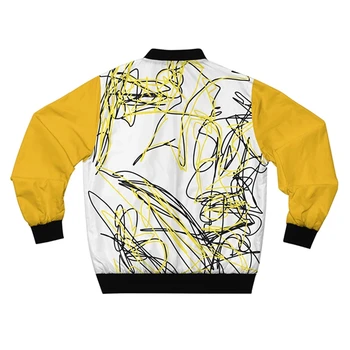 Giacche stampate a righe autunnali da uomo cappotti Lady White Black Sportswear cappotto con cerniera uniforme da Baseball Street Hip Hop Bomber Jacket 1