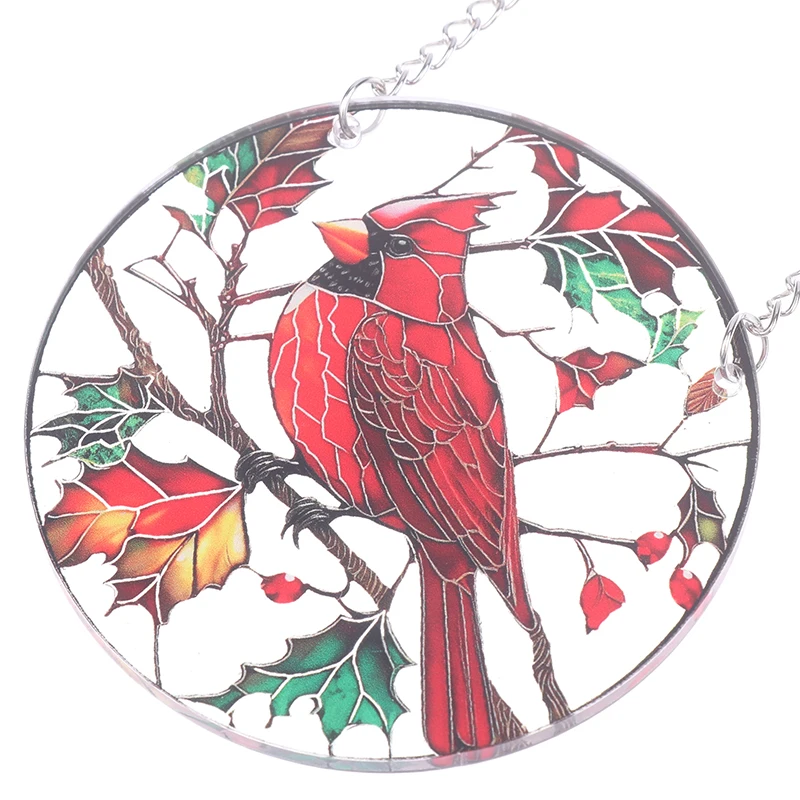 Hummingbird Stained Window Hangings Suncatchers for Windows Birds Window Hangings with Chain Colorful Suncatcher