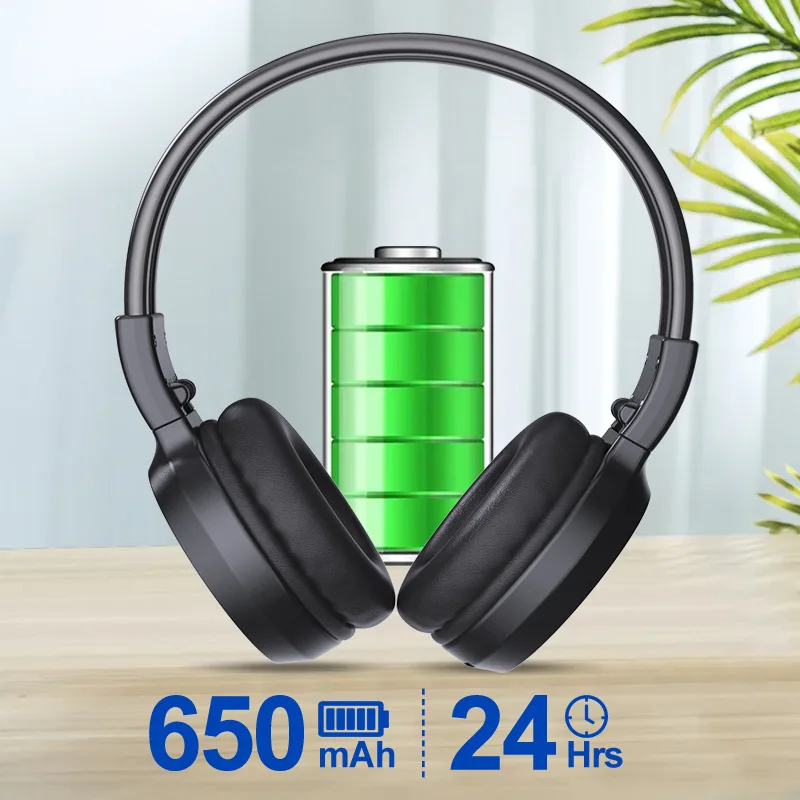 Portable FM Radio 50-108MHZ Radio Receiver Foldable Headphones Built-in Mic Support Auto Scan& Store Station with AUX Cable