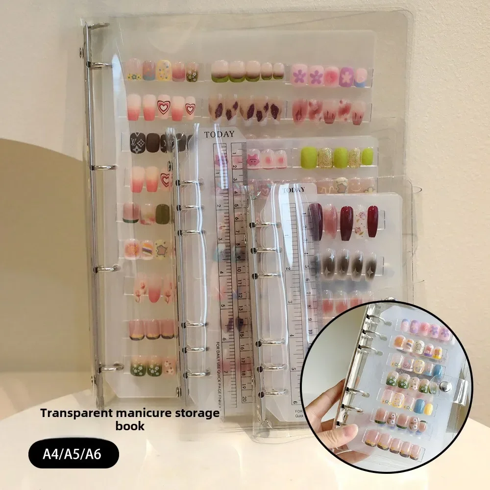 Esposizione di archiviazione per nail art Album Editor Strumento di archiviazione semplice per nail art fai-da-te Display per unghie Organizzatori per unghie Strumenti per nail art - immagine 3
