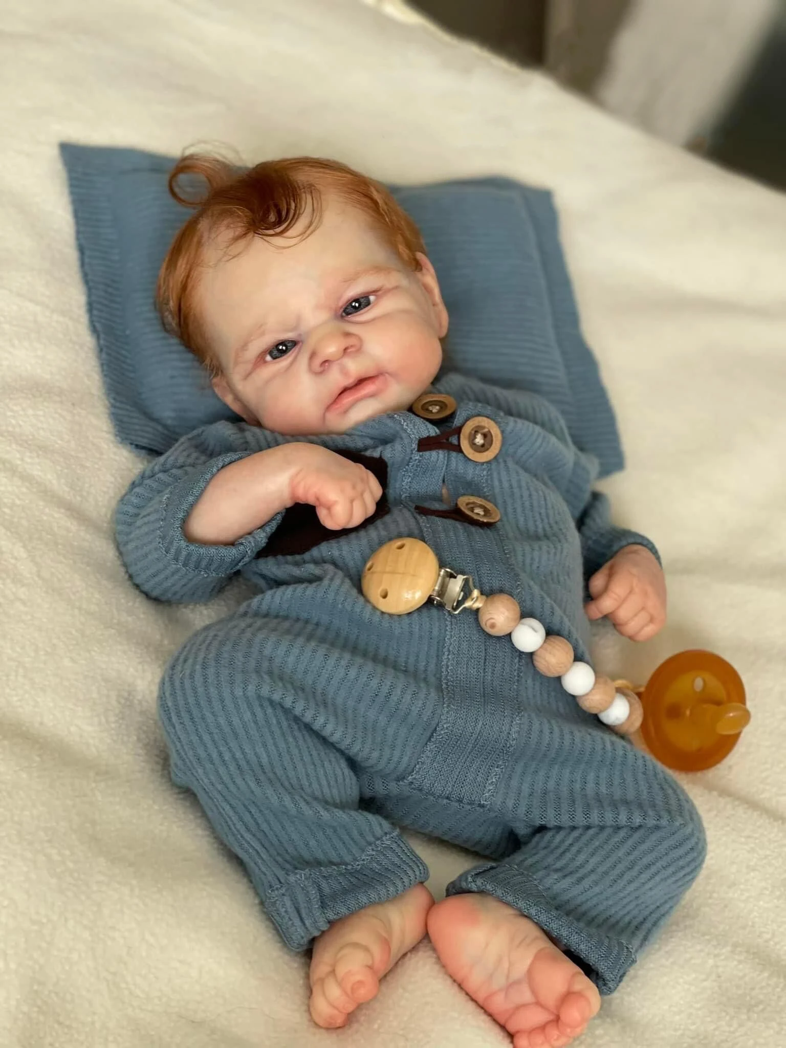 FBBD 19inch Reborn Baby Doll Elijah premium Make-up Handmade 3D Skin Multiple Layers Painting Collectible Art Doll janssen cosmetics dry skin eye make up remover лосьон для удаления макияжа с глаз 100 мл