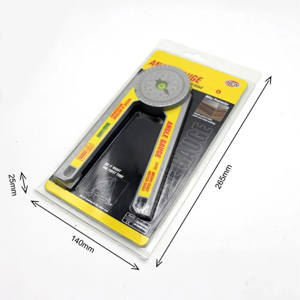 

Rotating Level Protractor Ruler Machine with Miter Saw, Perfect Forming Angle Gauge for Woodworking Miter, 360 Degree, 180 Degre