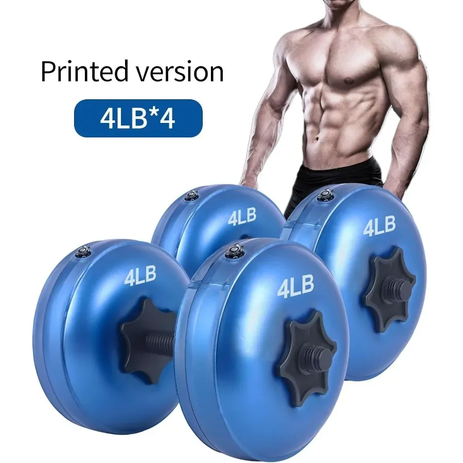 Water Filled Dumbbells Set for Women Travel Weights Adjustable