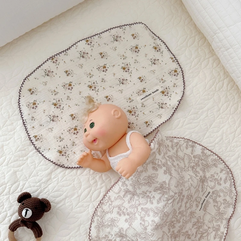 

Breathable Cotton Newborn Baby Sleep Pillow Boys Girls Gentle & Safe Burp Cloth Stylish Baby Sleep Cushion Lightweight