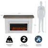 Landscape Electric Fireplace Mantel Insert Heater Remote Control 6ft Power Cord Realistic Log Flames Adjustable Thermostat Timer 6