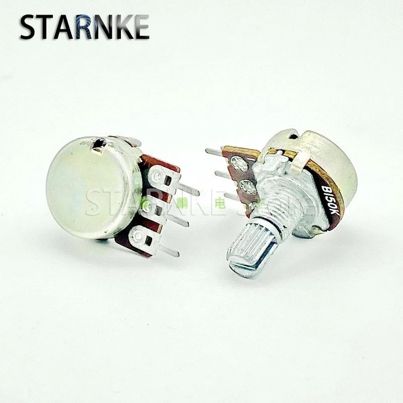 5 Pezzi Di Potenziometri Stereo WH148 A 5 Pin Con Interruttore, Albero 1/4" (15mm/20mm), Per Audio - Foto 3
