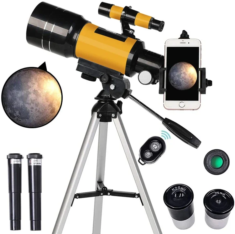 

Portable Travel Telescope 70mm Astronomical Refracting Telescope for Kids Beginners with Tripod