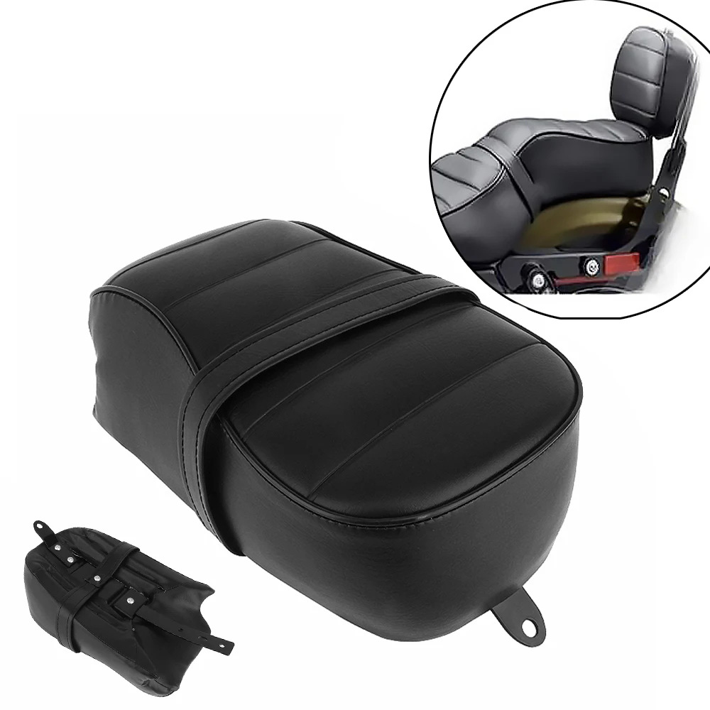 

Motorcycle Rear Passenger Seat Pillion Cushion For Harley Sportster Iron 1200 XL1200NS 883 XL883N 2016-2022 Black PU Leather Pad