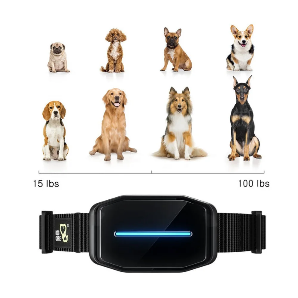 DOGCARE Automatic Anti Bark Dog Collar LED Indicator Electric Shock Dogs 7 Levels Shock Modes Training Collar Dog Bark Stopper