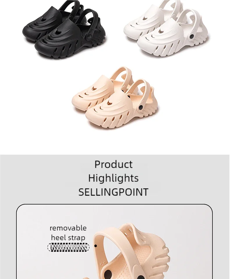 Paar-Freizeitsandalen für den Sommer, Übergrößen, Outdoor, Modische Lochschuhe für Damen und Herren, Weiche Sohle, Wasserdicht, Doppelfunktionale Hausschuhe – Detail 5