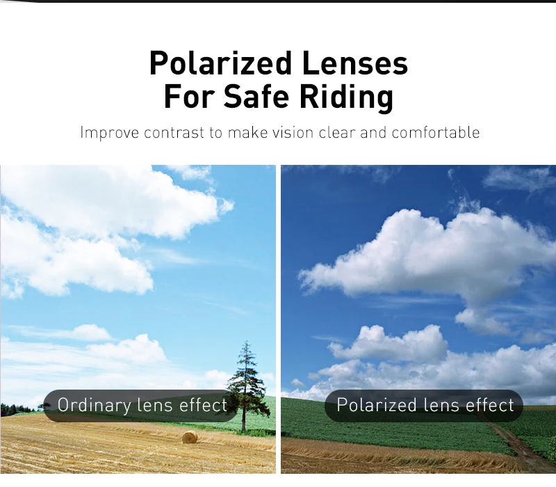 Kapvoe fahrrad brille polarisiert mtb rennrad brille uv400 schutz sonnenbrille ultraleichte sport brillen ausrüstung – Detail 3