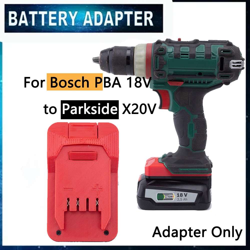 Battery Converter Adapter For Bosch Green PBA 18V 2 607 335 040 to for Parkside X20V Li-ion Battery Tools (Battery not included)